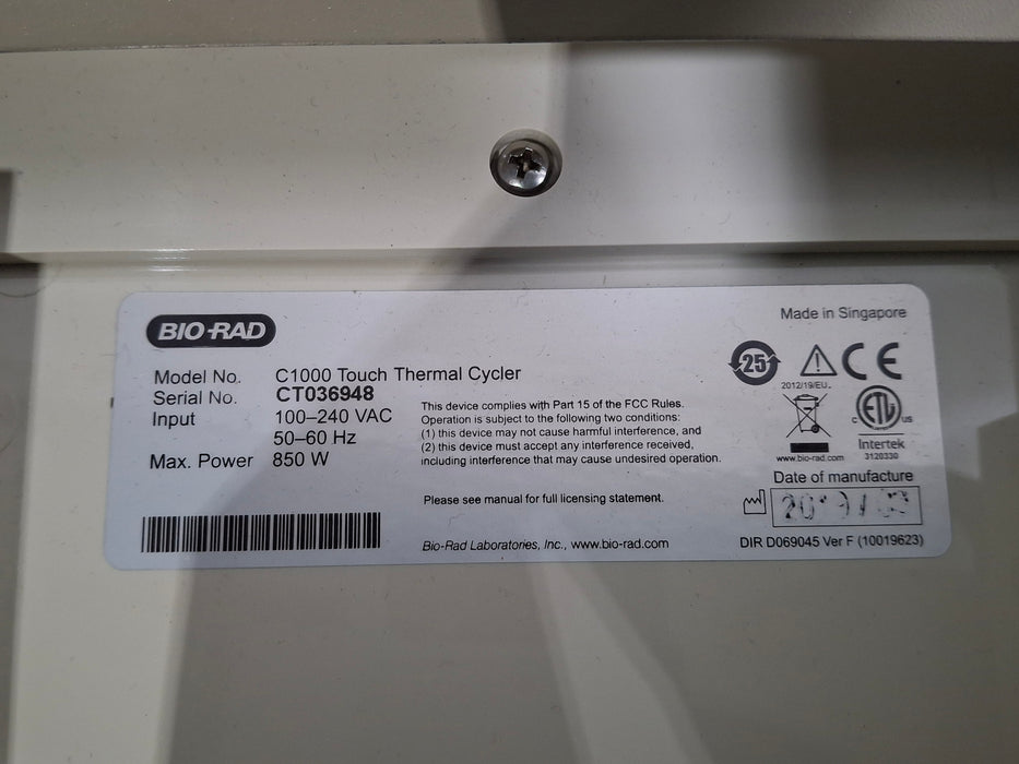 Bio-Rad C1000 Touch PCR Thermal Cycler