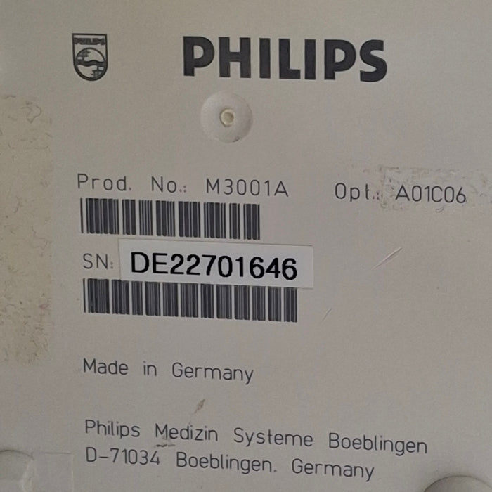 Philips M3001A-A01C06 Fast SpO2, NIBP, ECG, Temp, IBP MMS Module