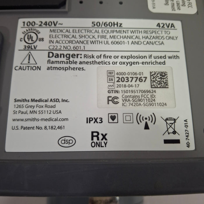 Smiths Medical Medfusion 4000 Syringe Infusion Pump