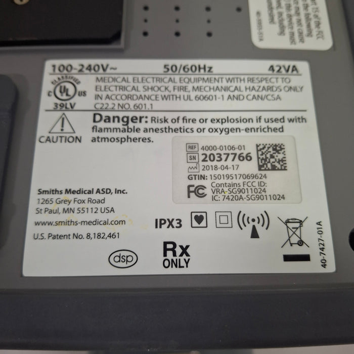 Smiths Medical Medfusion 4000 Syringe Infusion Pump