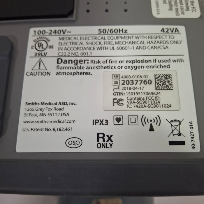Smiths Medical Medfusion 4000 Syringe Infusion Pump