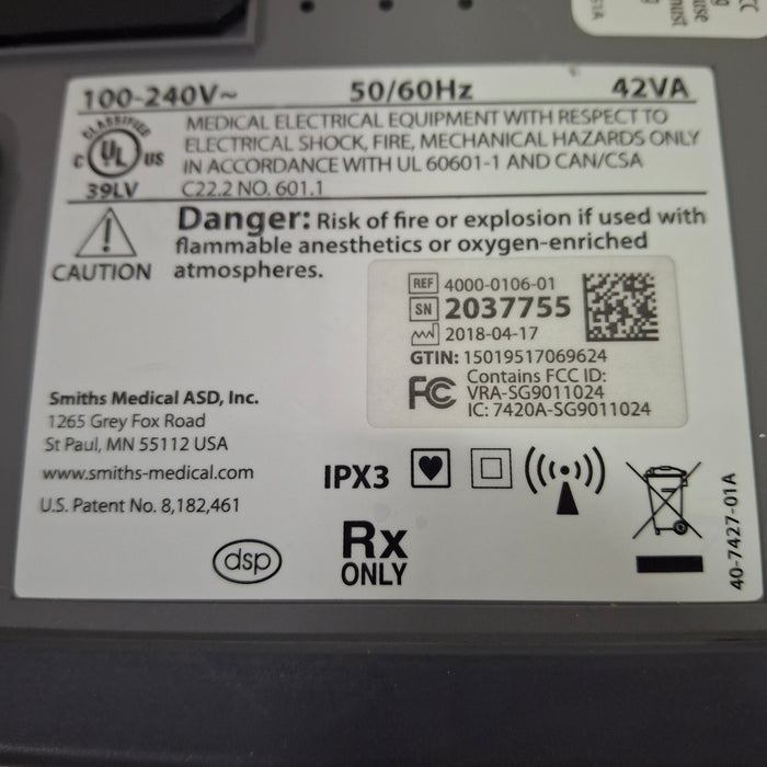 Smiths Medical Medfusion 4000 Syringe Infusion Pump