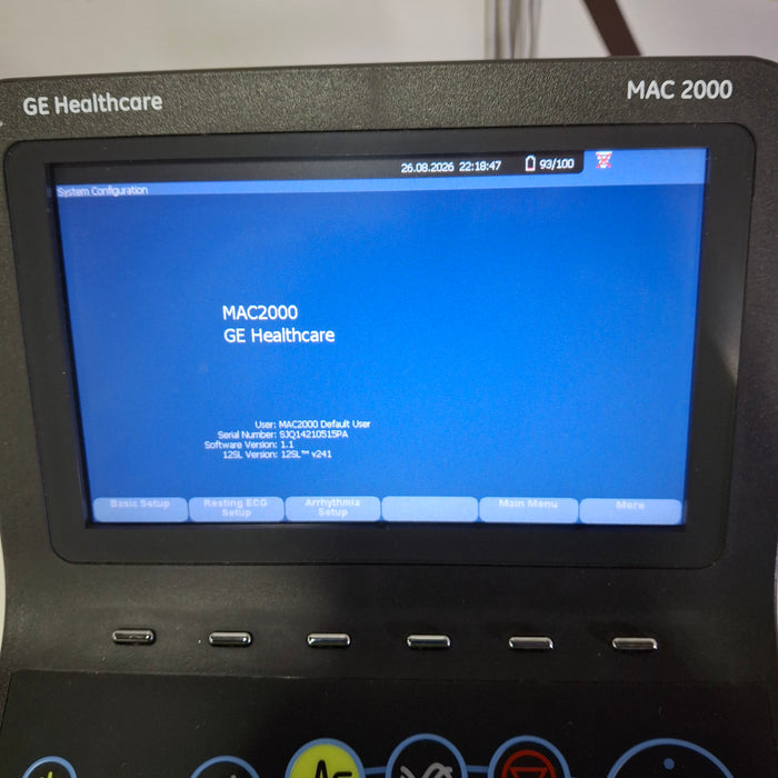 GE Healthcare MAC 2000 ECG