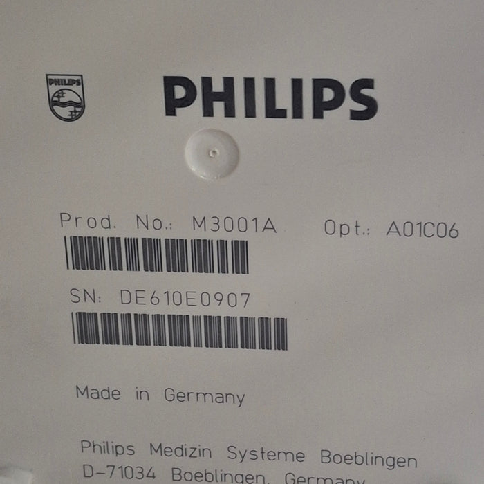 Philips M3001A-A01C06 Fast SpO2, NIBP, ECG, Temp, IBP MMS Module