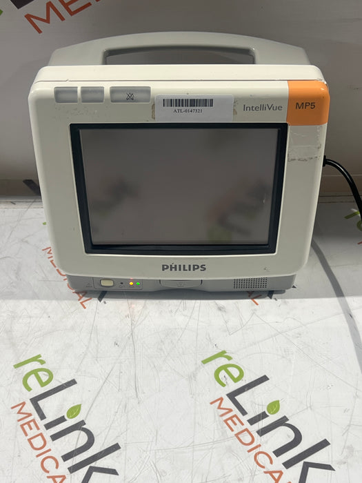 Philips Intellivue MP5 - ECG, Fast SpO2, NIBP Patient Monitor