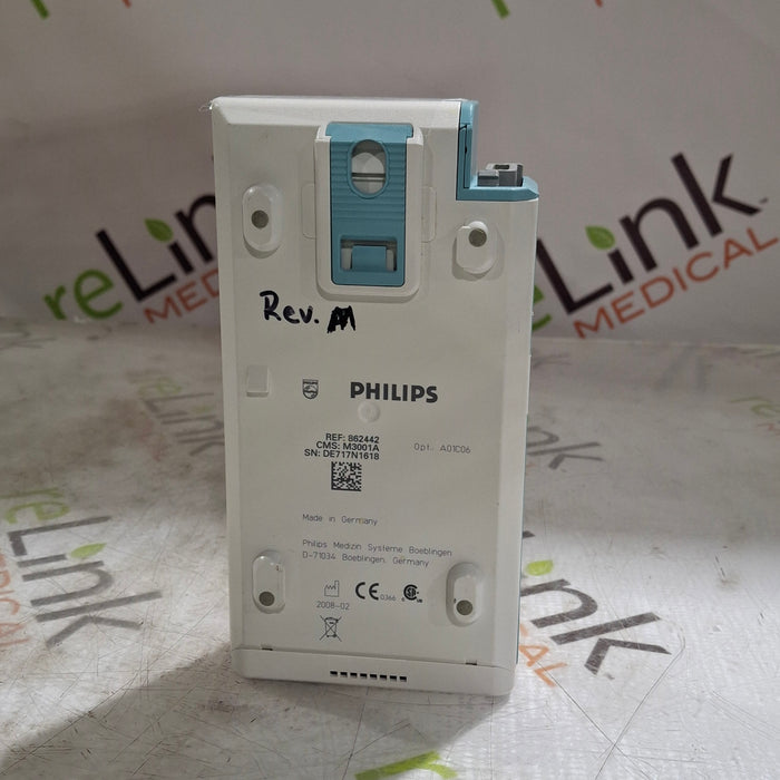 Philips M3001A-A01C06 Fast SpO2, NIBP, ECG, Temp, IBP MMS Module
