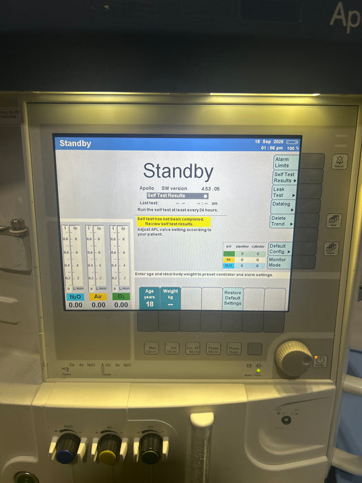 Draeger Medical Apollo Anesthesia Machine