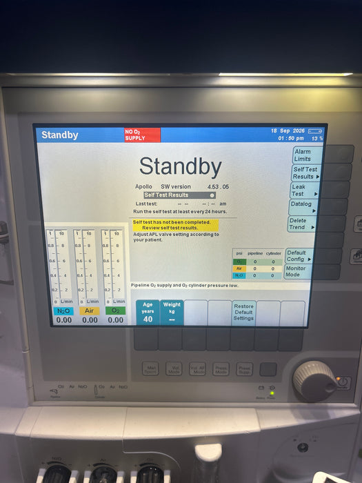 Draeger Medical Apollo Anesthesia Machine