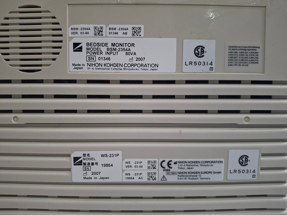 Nihon Kohden BSM-2354A Bedside Monitor