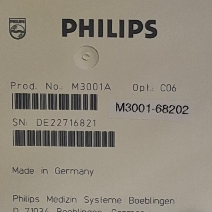 Philips M3001A-C06 Fast SpO2, NIBP, ECG, Temp, IBP MMS Module