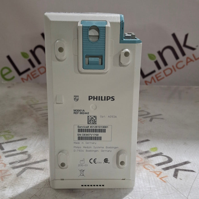 Philips M3001A-A01C06 Fast SpO2, NIBP, ECG, Temp, IBP MMS Module