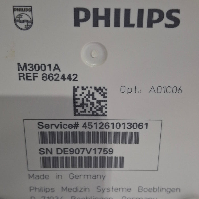Philips M3001A-A01C06 Fast SpO2, NIBP, ECG, Temp, IBP MMS Module