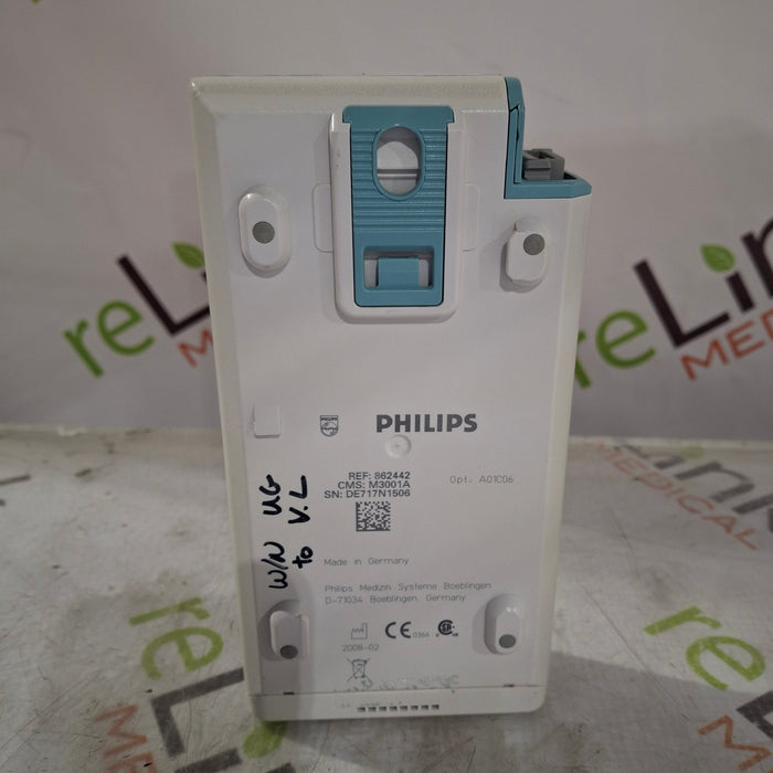 Philips M3001A-A01C06 Fast SpO2, NIBP, ECG, Temp, IBP MMS Module