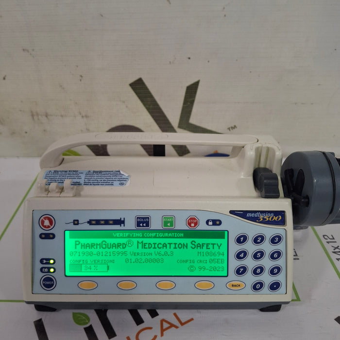 Smiths Medical Medfusion 3500 Version 6 Syringe Infusion Pump