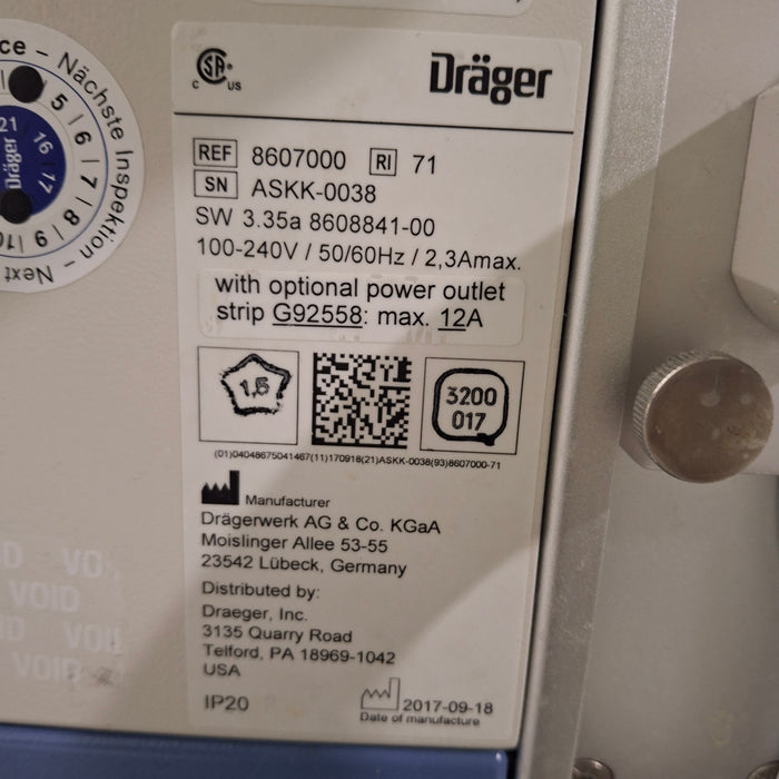 Draeger Medical Fabius GS Premium Anesthesia Machine