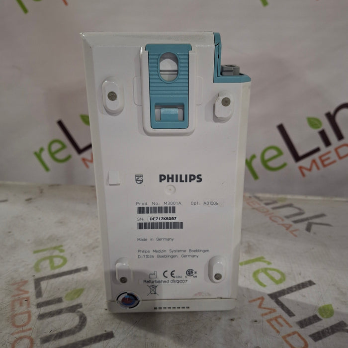 Philips M3001A-A01C06 Fast SpO2, NIBP, ECG, Temp, IBP MMS Module