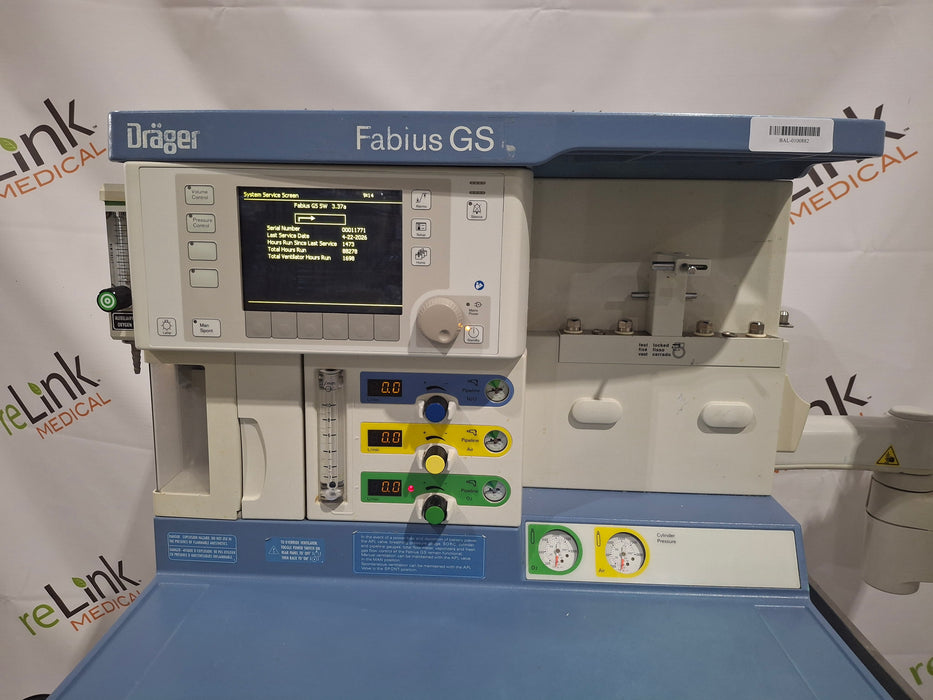 Draeger Medical Fabius GS Anesthesia Machine