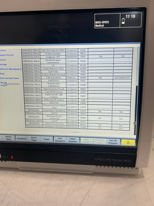 GE Healthcare Carescape B450 Critical Care Patient Monitor