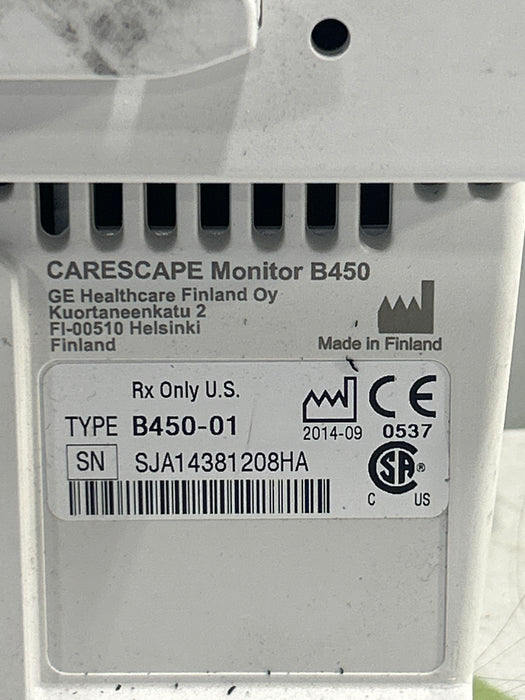 GE Healthcare Carescape B450 Critical Care Patient Monitor