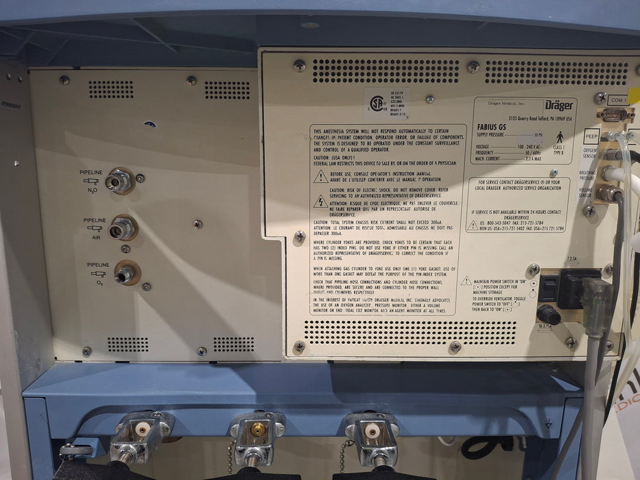 Draeger Medical Fabius GS Anesthesia Machine