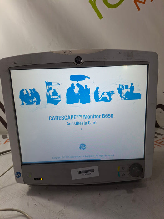 GE Healthcare Carescape B650 Anesthesia Care Patient Monitor