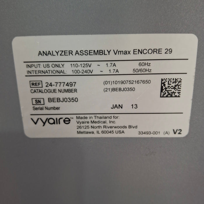 CareFusion Viasys Vmax Encore 29 PFT Pulmonary Function Test System