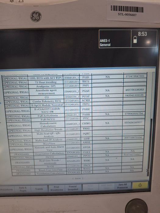 GE Healthcare Carescape B650 Anesthesia Care Patient Monitor