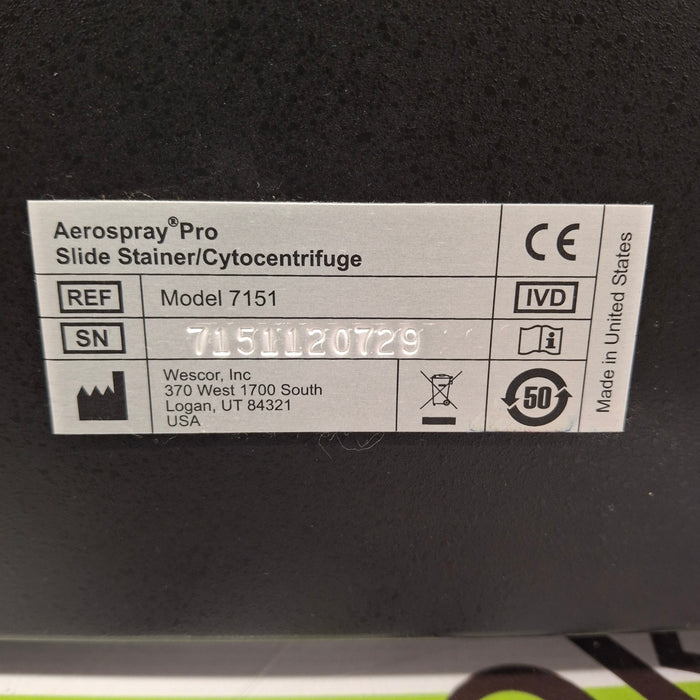 Wescor Aerospray Pro 7151 Slide Stainer Cytocentrifuge