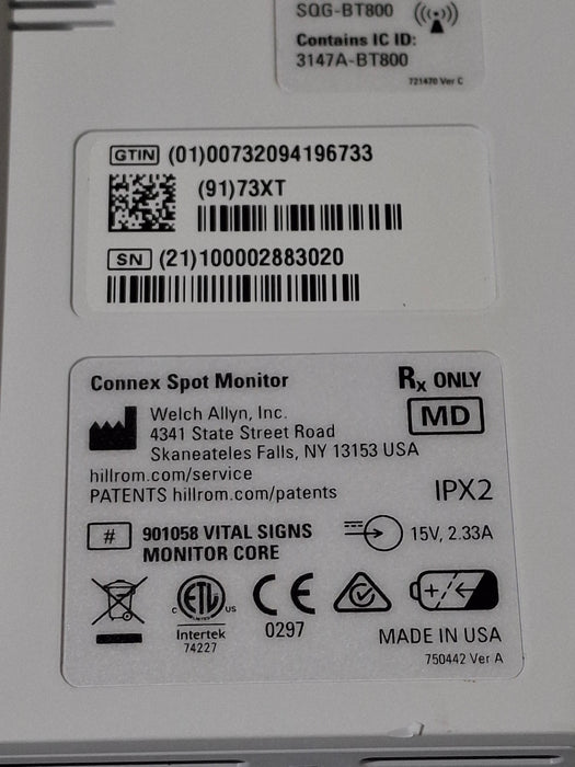Welch Allyn Connex 73XT Spot Bluetooth Monitor