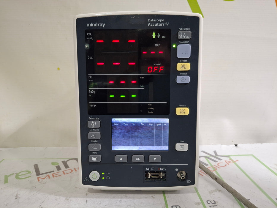 Mindray Datascope Accutorr V Vital Signs Monitor