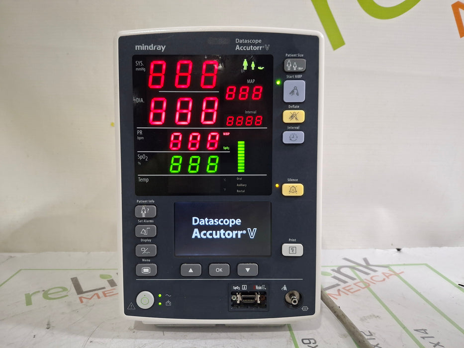 Mindray Datascope Accutorr V Vital Signs Monitor