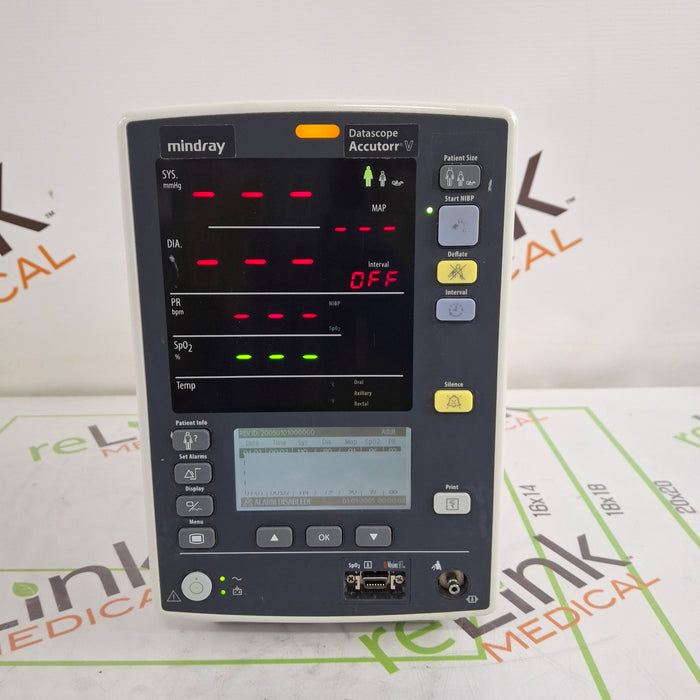 Mindray Datascope Accutorr V Vital Signs Monitor