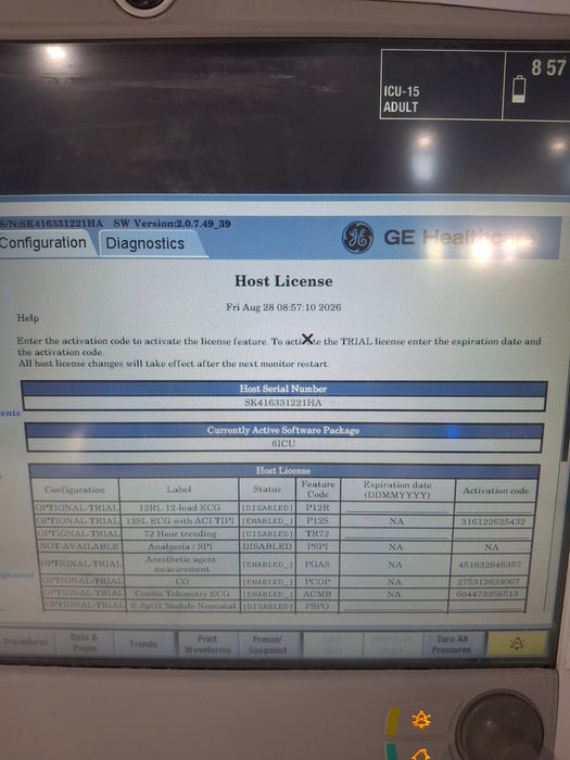 GE Healthcare Carescape B650 Critical Care Patient Monitor