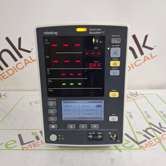 Mindray Datascope Accutorr V Vital Signs Monitor
