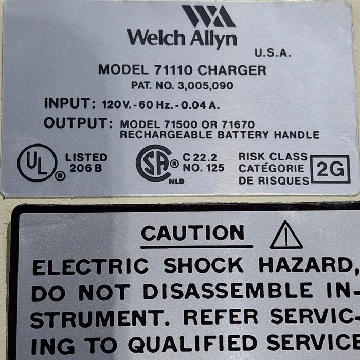 Welch Allyn 71110 3.5V Desk Charger