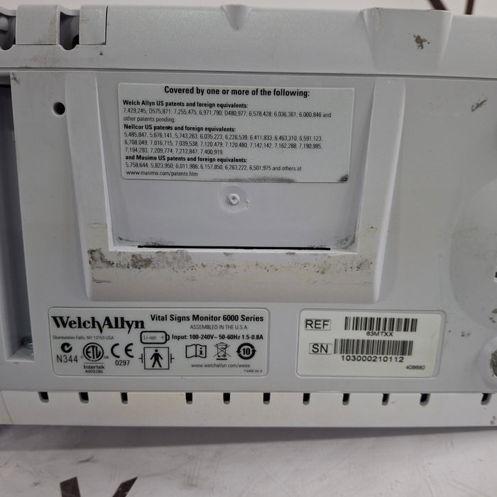 Welch Allyn Connex 6300 63MTXX Vital Signs Monitor