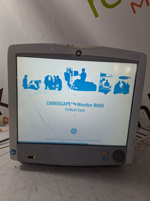 GE Healthcare Carescape B650 Critical Care Patient Monitor