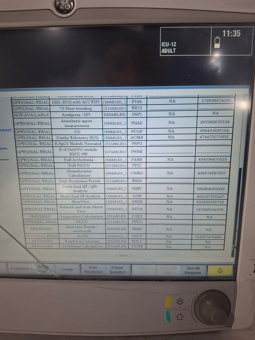 GE Healthcare Carescape B650 Critical Care Patient Monitor