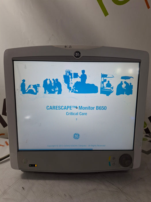 GE Healthcare Carescape B650 Critical Care Patient Monitor