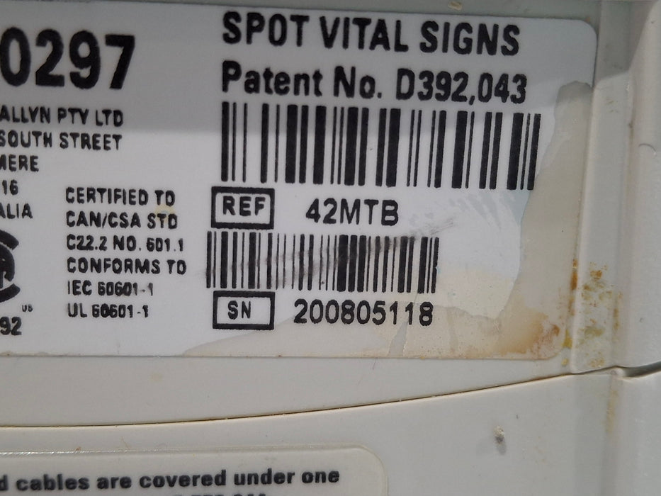 Welch Allyn Spot 420 - NIBP, Temp, Masimo SpO2 Vital Signs Monitor