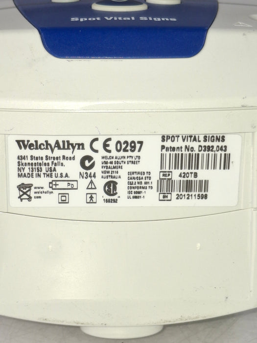 Welch Allyn Spot 420 - NIBP, Temp Vital Signs Monitor