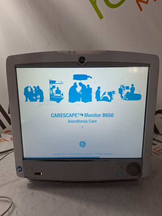 GE Healthcare Carescape B650 Anesthesia Care Patient Monitor