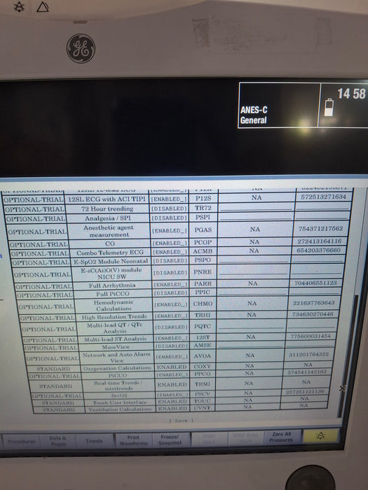 GE Healthcare Carescape B650 Anesthesia Care Patient Monitor