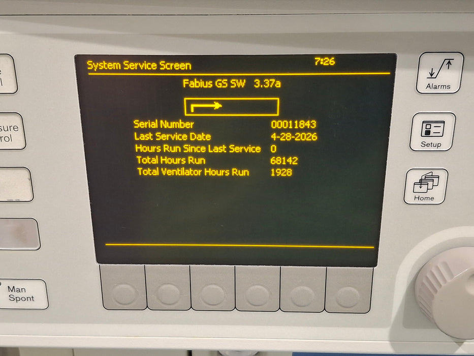 Draeger Medical Fabius GS Anesthesia Machine
