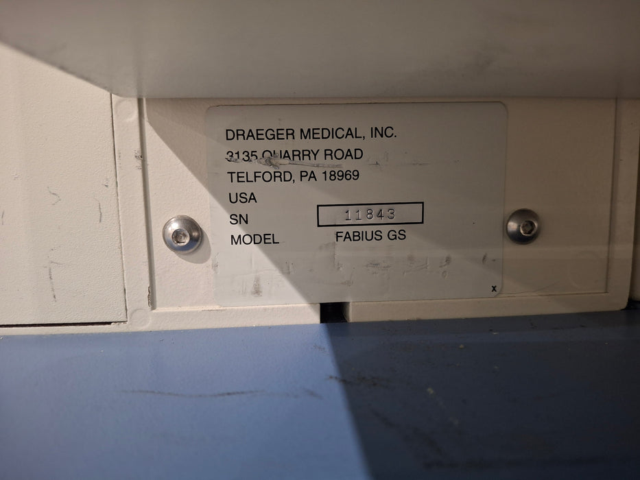 Draeger Medical Fabius GS Anesthesia Machine