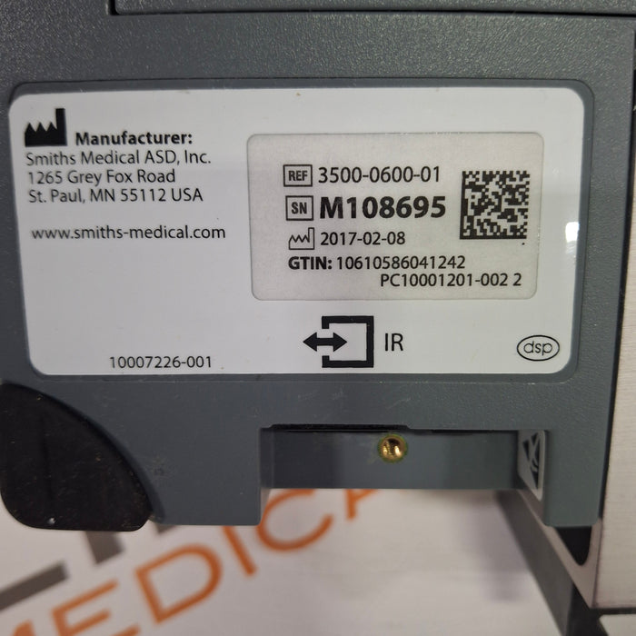 Smiths Medical Medfusion 3500 Version 6 Syringe Infusion Pump