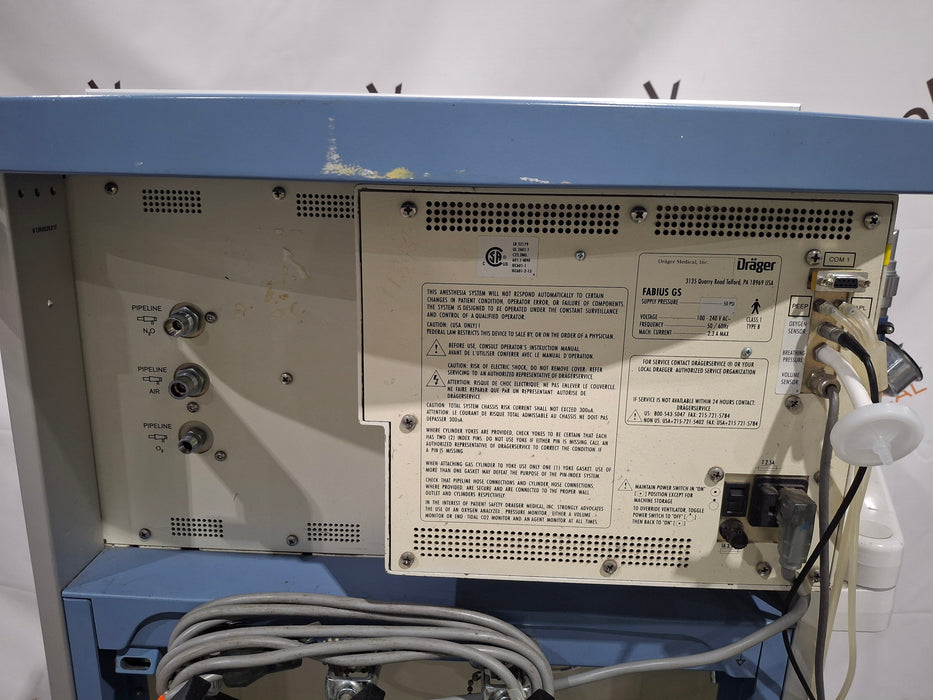 Draeger Medical Fabius GS Anesthesia Machine