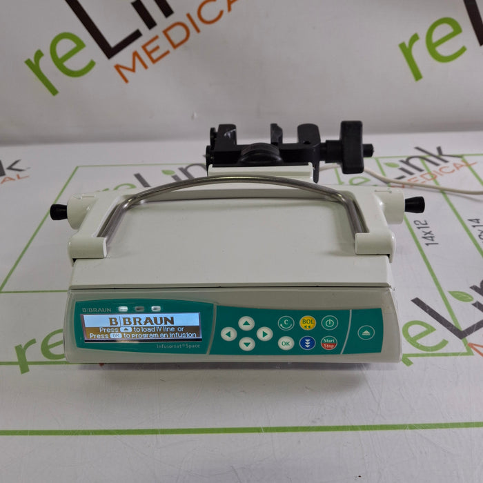B. Braun Infusomat Space w/Pole Clamp & AC Adapter Infusion Pump
