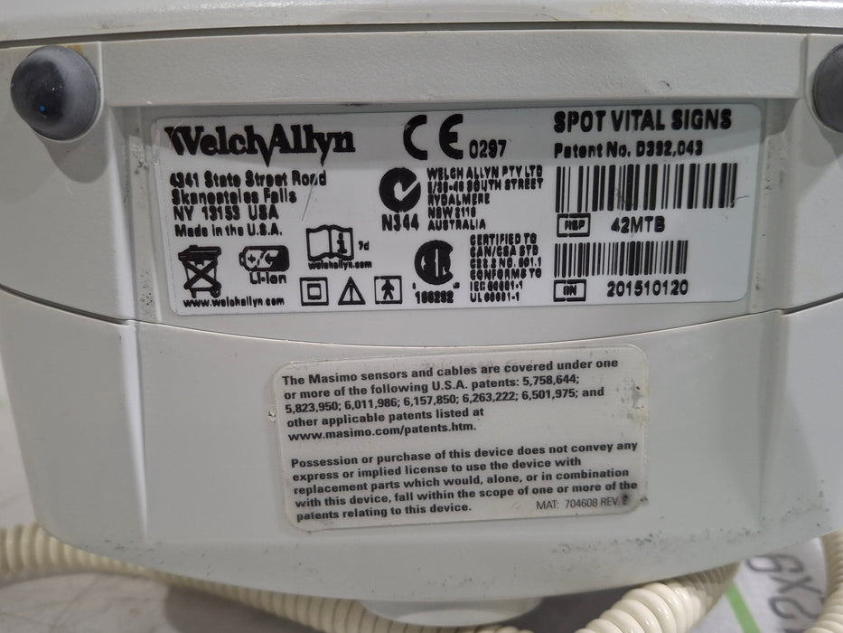 Welch Allyn Spot 420 - NIBP, Temp, Masimo SpO2 Vital Signs Monitor