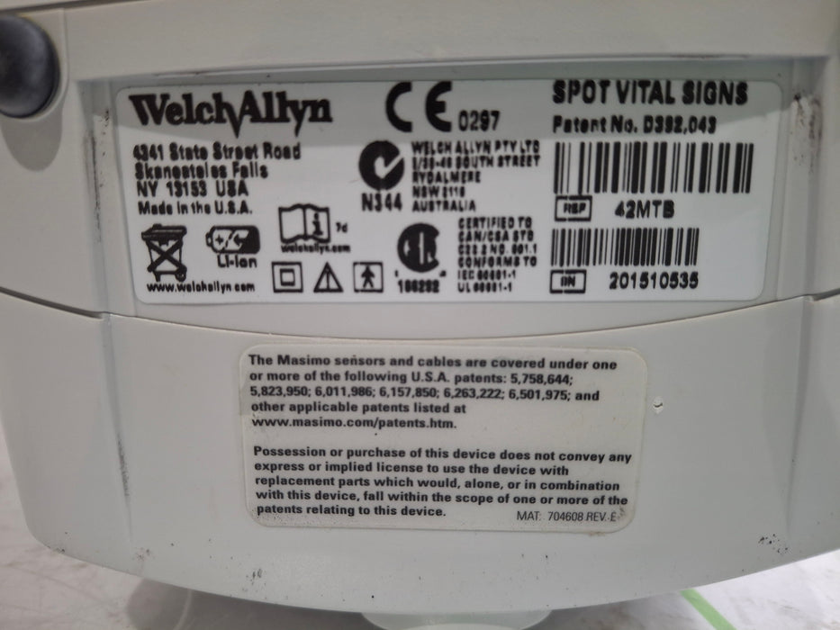 Welch Allyn Spot 420 - NIBP, Temp, Masimo SpO2 Vital Signs Monitor